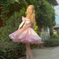 Girlish Silky Women's Homecoming Dress Pink Corset Short Prom Gown Birthday Dress RS3165