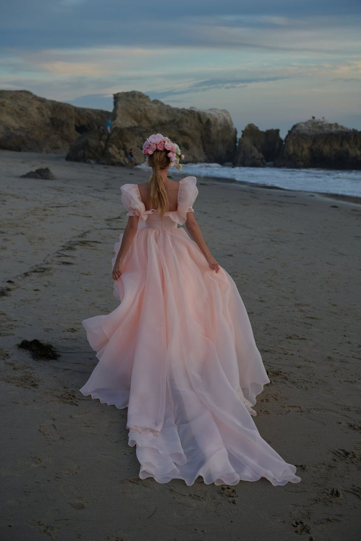 Flowy Pleated High-slit Women's Prom Gown Blush Pink Corset Maxi Evening Dress Birthday Dress — Fall Outfit 2026 New RS3225