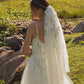 Sexy Tulle A-Line Square Spaghetti Straps Empire Appliques With Tulle Train Wedding Dress      S6917