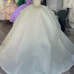 Sage Quince Dress off shoulder ball gown prom dress      S3525