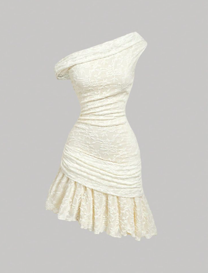 Elegant Pastel Yellow Homecoming Dress ,Sheath One-shoulder Lace Corset Short Prom Dress RS1160