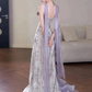 Lavender Elegant Prom Dress ,Sheath Strapless Applique Bodycon Maxi Evening Dress RS1185