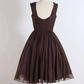 Minimalist Brown Homecoming Dress ,A-Line Spaghetti Straps Short Prom Dress RS960