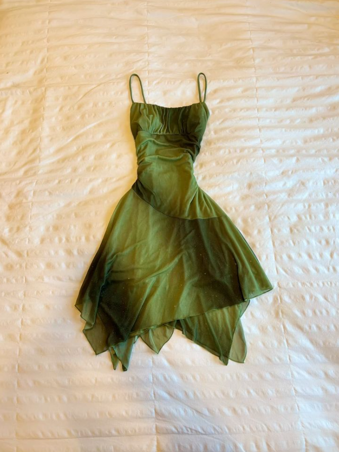 Charming Bud Green Homecoming Dress ,A-Line Spaghetti Straps Chiffon Corset Short Prom Dress RS1191