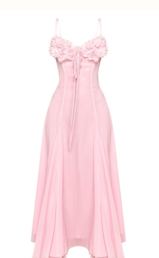 Pretty Blush Pink Prom Dress ,A-Line Spaghetti Straps Bodycon Maxi Summer Dress Cami Dress RS1200