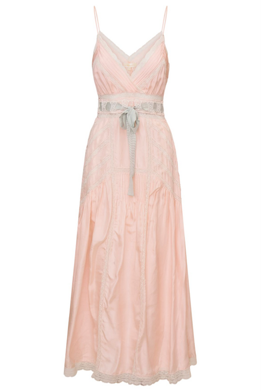 Pretty Champagne Prom Dress ,A-Line Spaghetti Straps Corset Maxi Summer Dress Cami Dress RS1201