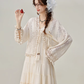 Temperament niche apricot sunscreen jacket with suspender skirt cardigan R1925