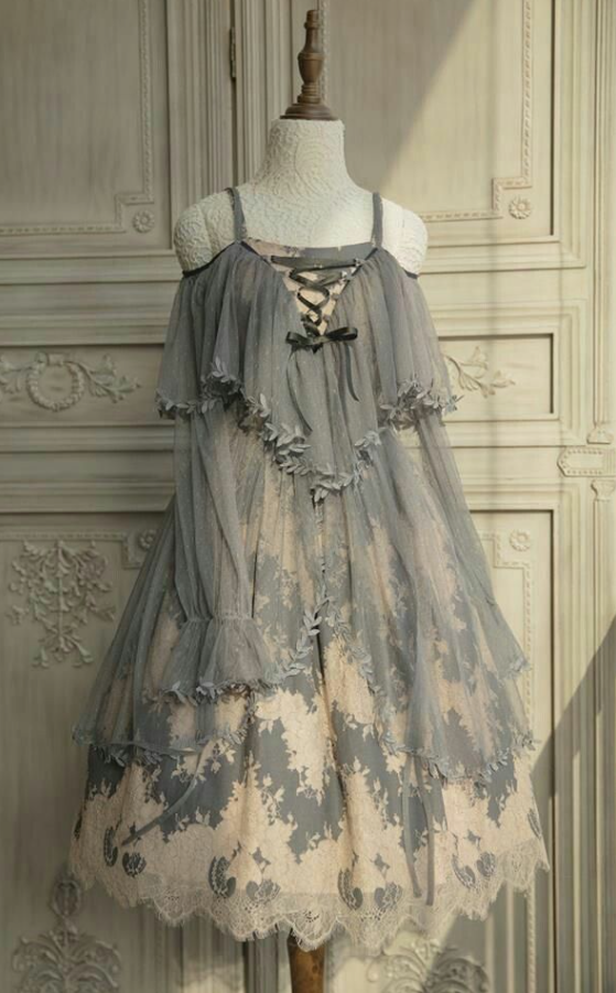 Gray Flowy Homecoming Dress ,Tulle Mini Summer Dress Cami Dress RS1227