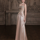 Gorgeous Champagne Beaded Prom Dress ,Silky Bodycon Maxi Evening Dress RS1235