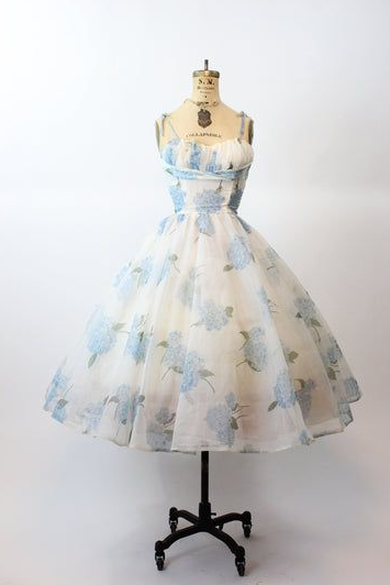 Pretty Floral Homecoming Dress ,Tulle Corset Mini Birthday Dress Cami Dress RS1229