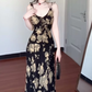 Retro floral suspender dress gentle temperament waist slim hip skirt R0649