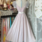 Pink puff sleeve slim waist A-line maxi ball gown R6176