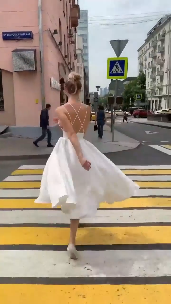 White suspenders waist sexy short skirt homecoming dress R5584