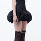 Black suspenders fashion waist sexy bud skirt short skirt homecoming dress R4635