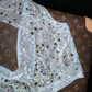 Light blue sleeveless rhinestone long ball gown R6934