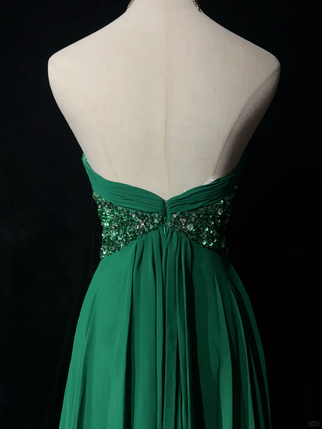 Green tube top pleated high waist sexy skirt homecoming dress R4963