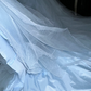 Light blue sleeveless rhinestone long ball gown R6934