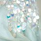 White strapless fitted bodice with light blue long skirt - ball gown R8891