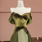 Dark green strapless fitted long ball gown R8400