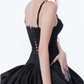 Black suspenders fashion waist sexy bud skirt short skirt homecoming dress R4635