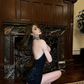 Black Sequin Halter Neck Waist-Cinched Fitted Bodycon Sexy Short Prom Dress R7094