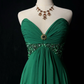 Green tube top pleated high waist sexy skirt homecoming dress R4963