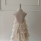 Champagne color halter neck straight cake cute short skirt homecoming dress R5003