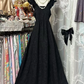 Black halter-neck, fitted, elegant long ball gown R7841