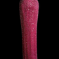 Pink halter-neck beaded fitted waist bodycon long ball gown R6615