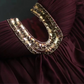 Deep red strapless pleated short ball gown R6735