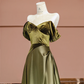 Dark green strapless fitted long ball gown R8400