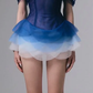 Blue halter neck tube top waist slim fit sexy gradient skirt short skirt homecoming dress R4555