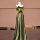 Dark green strapless fitted long ball gown R8400