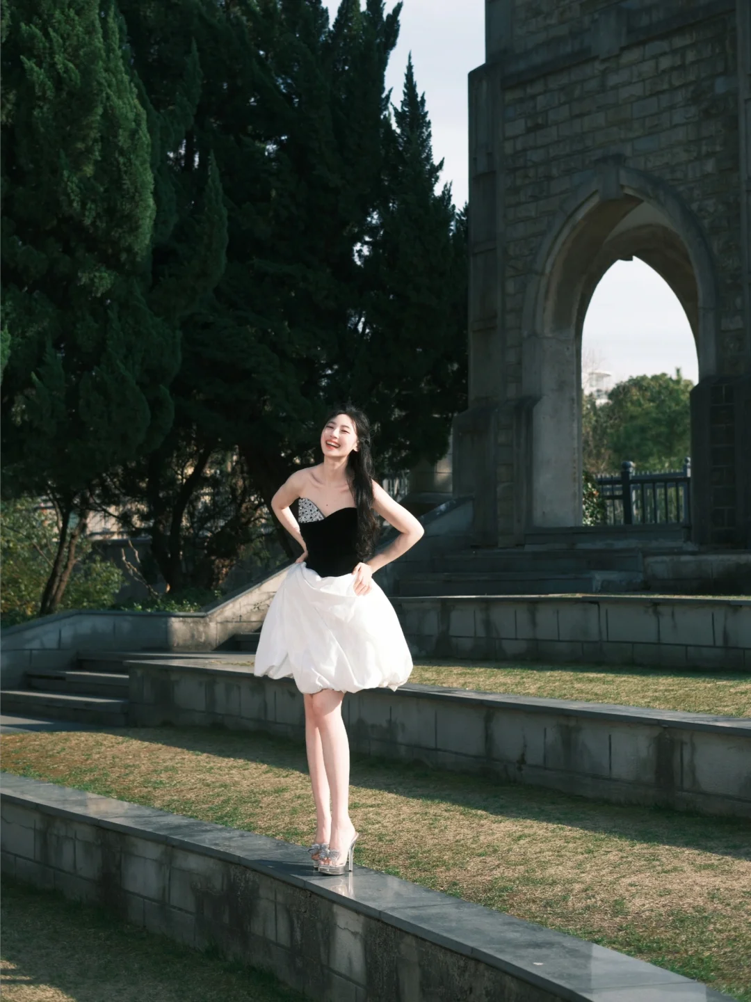 Black top asymmetrical tube top design white bud skirt short skirt homecoming dress R4192