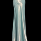 Light blue halter-neck fitted backless long sexy ball gown R8104