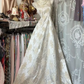 Light apricot tank top, high-waisted A-line long ball gown R7567