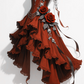 Red fitted mid-length ball gown/bridal dress R8557