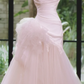 White tube top waist slim mermaid maxi bridal gown R5702