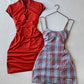 Red sexy slim waist skirt homecoming dress R2672