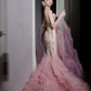 Romantic Pink Prom Dress ,Tulle Bodycon Maxi Evening Dress RS1249