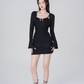 Pure desire style sexy hot girl dress suit black suspenders hip skirt women R4182