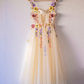 Bright Pastel Yellow Homecoming Dress ,A-Line Spaghetti Straps Applique Corset Pretty Summer Dress RS1004