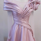 Elegant Pink Prom Gown ,Princess Style V-neck Maxi Birthday Dress Evening Dress RS1288