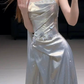 Elegant Sliver Prom Gown ,Glitter Sequins Maxi Celebrity Dress Evening Dress RS1290