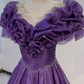 Charming Purple Prom Gown ,Glitter Sequins Maxi Celebrity Dress Evening Dress RS1291