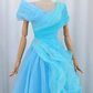 Elegant Baby Blue Prom Gown ,Flowy Tulle Maxi Evening Dress RS1299