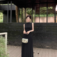 Maillard outfit suit, mature style, fashionable and stylish sleeveless top and skirt, two-piece suit R0481