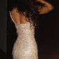 French Chic Light Ivory Sheath Spaghetti Straps Long Women Dress with Paillette Evening Dress Prom Dress RS114