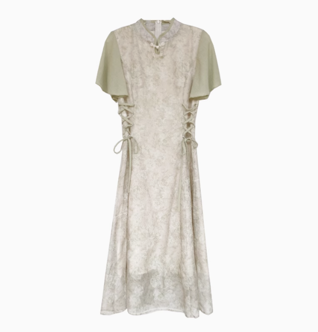 New Chinese style improved cheongsam young style dress 2025 new Zen dress R1890