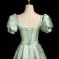 Elegant MInt Green Prom Gown , Pretty Satin Silky Maxi Evening Dress RS1337